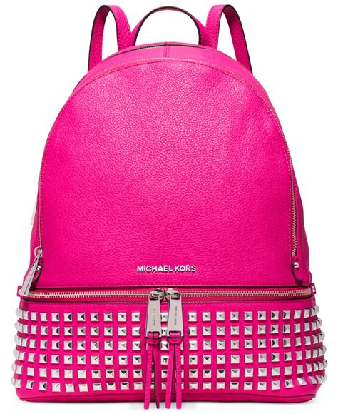 michael kors grey backpack purse|Michael Kors pink studded purse.